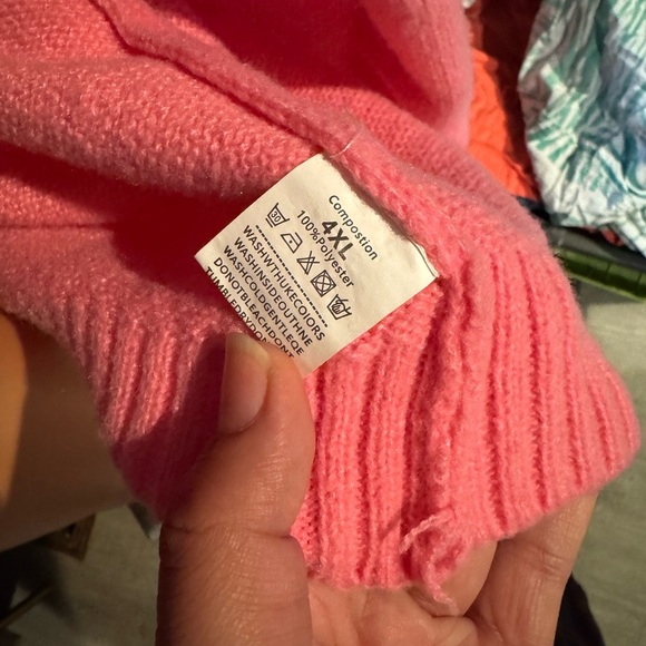 Vibrant Pink Open Front Cardigan Sweater - Picture 5 of 8